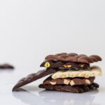 3 Pack Chocolates Cut in Half Showing Inner Ingredients