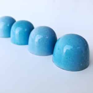 Single Blue Bonbons in row