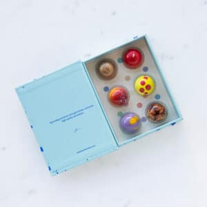 Blue Colour Dots 6 Bonbons