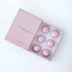 Pink box with bonbons