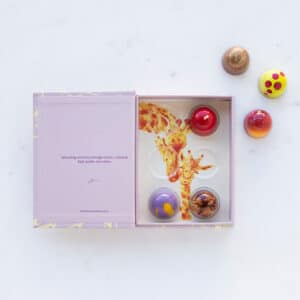 Pink Giraffe 6 bonbons Box