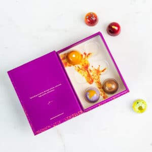 Purple Box with Giraffe Illustration