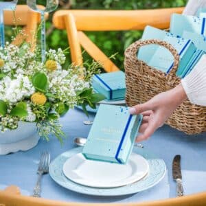 Holding the blue box