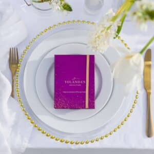 Purple Box White Plates